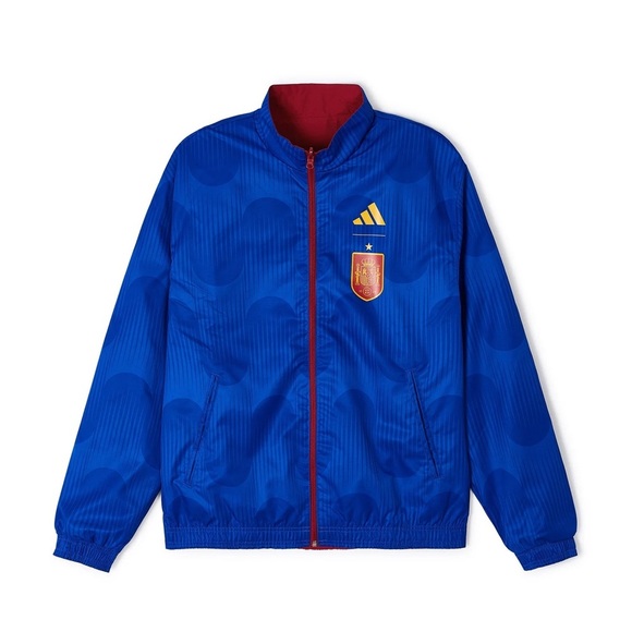 ADIDAS Men’s Spain 2022 World Cup Anthem Jacket Blue/Red Size Small - Picture 1 of 12